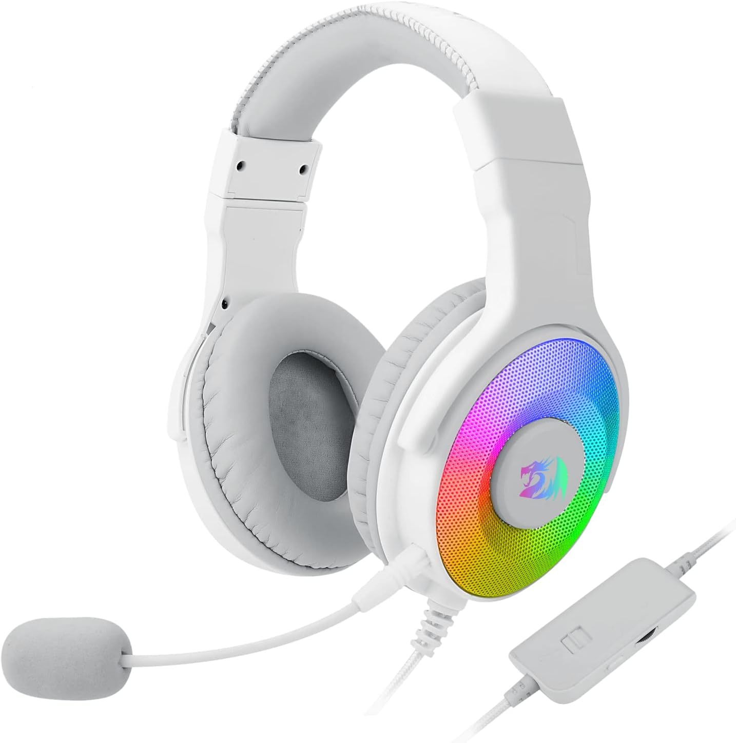 Redragon Pandora 2 7.1 Surround Sound Gaming Headset - White Redragon Pandora 2 7.1 Surround Sound Gaming Headset - White
